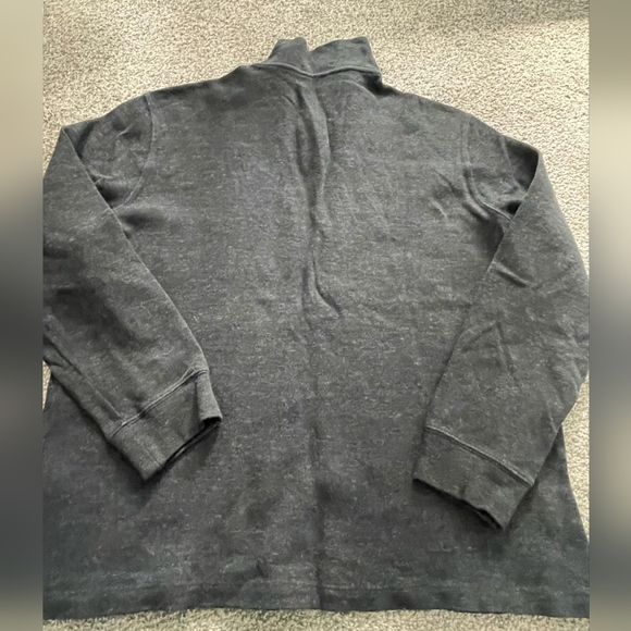 Polo Ralph Lauren Mens Grey Quarter Zip Sweater With Green Logo Size Xl - Picture 2 of 4